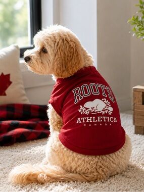 ROOTS Athletics Canada Red Pet Dog Shirt Sweater Small